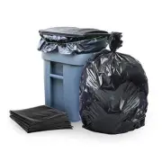 65 Gallon Trash Bags │ 3.0 Mil │ Black Heavy Duty Garbage Can Liners │ 50” X