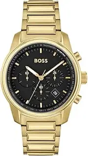 [Hugo Boss] Men's Trace 1514006 Quartz Watch, Black, 44 mm Case Diameter