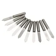 10pcs 3.175mm*0.1mm Engraving Bits CNC Router Tool 30/45/60° Degree V-shape B