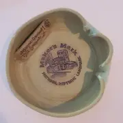 Vintage 1982 MAKER'S MARK DISTILLERY Pottery Ashtray. Signed & Numbered