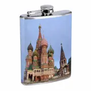 Famous Landmarks D6 Flask 8oz Stainless Steel Hip Drinking St Basil's Cathedral