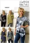 VOGUE SEWING PATTERN 9057 MISSES 16-26 EASY KNIT SHAPED HEM TOPS BY MARCY TILTON
