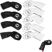 Golf Iron Head Cover - Golf Headcovers 9X - Number Alphabet Design Sports Fan Golf Club Equipment, Sports Fan Equipment Protects for All Weather