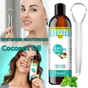 Coconut Oil Pulling with Coconut Oil and Peppermint Oil for Protect Teeth 8 Oz