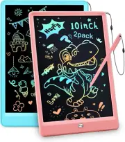 2 Pack LCD Writing Tablet, 10 Inch Doodle Board Toddler Kids Toys Gifts, Drawing
