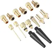 15pcs Bike Bicycle Valve Adapter, for SV AV DV Valve Inflatable Bikes Balloon, with Copper Material, Suitable for Mountain Bikes, Road Bikes, and More