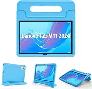 ProCase Kids Case for Lenovo Tab M11 2024 TB330FU/TB330XU, Shockproof Lightweight Kids Friendly Case with Convertible Handle Stand for Girls Boys Children Toddler Baby -Blue