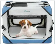 YITAHOME Collapsible 4-Door Soft Dog Crate 20" Portable Travel Kennel w/ Mesh &
