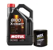 5L Motul 8100 X-CLEAN + 5W30 Wix Racing Filter Motor Oil Change Kit API SN/CF