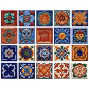 Refresh Your Home Decor with 20 Assorted Mexican Tile Stickers Easy to Apply