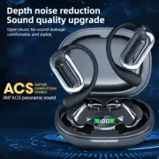 True Wireless Open Ear Headphone Bluetooth 5.4 Sport Earbuds with Earhooks w Mic