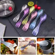 Camping Traval Picnic Fork Spoon TiTo Titanium Spork Outdoor Cookware