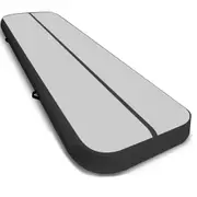 7m Inflatable Airtrack Floor Track Gym Gymnastics Tumbling Mat Yoga - Grey Black