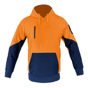 Fleece Hoodie Hooded Jacket Sweatshirt Jumper Pullover Brushed Bodywarmer - Orange