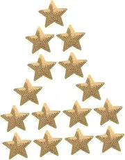 Angoily 15PCS Sequin Star Iron Patches DIY Embroidered Appliques for Clothing Hats Jackets Backpacks Decorative Sewing Stars for Creative Projects and Unique Fashion Accessories