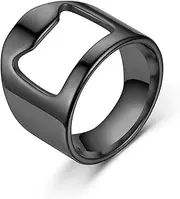 [SENIURIS] Bottle Opener Ring, Trendy Bartender Ring for Men, Fashion Casual Ring Beer Can Opener Ring.