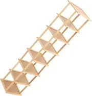 HOOTNEE Stable Smooth Bamboo Shoes Rack Space-Saving Entryway Organizer 8-Layer Dormitory Storage for Shoes Cabinet