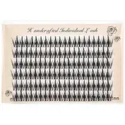 Lashie - Doll Eye Volume Cluster False Eyelashes Beige & Black - 11mm