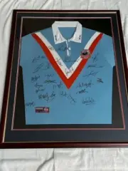 Sydney Roosters 2007 Signed & Framed ANZAC Jersey