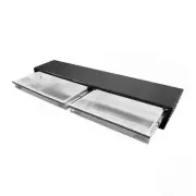 1520 x 440 x 230mm Black 2 Drawer Unit Ute Truck Tool box Canopy Toolbox