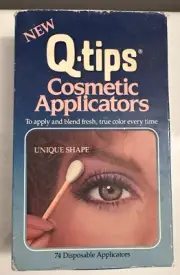 Vintage Q-Tips Cosmetic Applicators In Original Box of 74