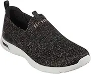 [Skechers] Womens Arch Fit Refine - Showcase Black/Rose Gold Athletic Shoes 6 Sneaker