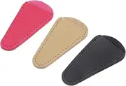 Beaupretty 3Pcs Hair Scissors Cover with Leather Case Stylish Protection for Hair Cutting Tools Eyebrow Clippers Nail Clippers Black Rosy Beige Barber Accessories