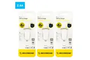3x Scosche reVOLT 12W 2.1A USB Car Charger Fast Charging f Smartphones Tablets
