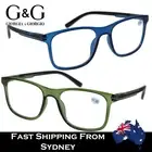 Mens Womens Fashion Reading Glasses Black Blue Green Frames Spring Loaded Hinge