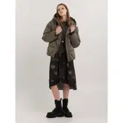 Replay Womens Casual Quilted Jacket Oversized Green