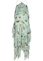 Stella Mccartney Floral-print Tiered Silk Maxi Dress - Multicoloured - 42 (UK10 / S) 42 (UK10 / S)