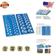 Premium Bolt and Nut Identifier Gauge - Compact 2-Piece Thread Checker in Steel
