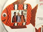 FUN FISH, ORANGE FISH Photo Frame Needlecraft Kit ~ Framous kits clown fish