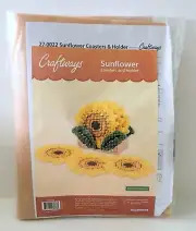 Plastic Canvas Kit - Sunflower Coasters and Holder - Craftways