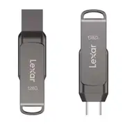 Lexar Dual Drive 128g USB Twin Pack USB-C + USB-A Flash Memory Storage Drives