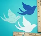 10 SPARROW BIRD cardstock paper die cut embellishments