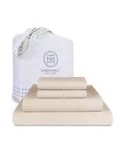 Threadmill Luxury 800 Thread Count Full Size 100% Cotton Sheets - Light Beige...