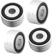 jojofuny -Slip Speaker Feet Pads 4 Pcs Rubber Rings Aluminum Alloy for Vibration Reduction Non-Skid for Amplifiers and Speakers