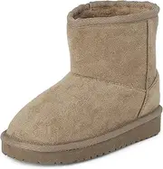 [The Children's Place] Baby Girls' Classic Ankle Boot, Faux Fur Lined, Taupe, 11 Toddler