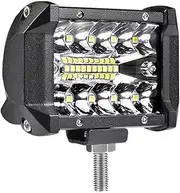 60W 4INCH 20LED Waterproof Work Light LED Light Bars Spot Flood Beam for Work Driving Offroad Boat Car Tractor Truck 12V 24V Work Light(1pcs)