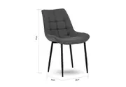 BOYLE Set of 2 Dining Chairs