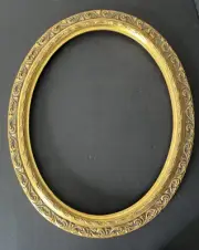 Vintage Gold Ornate Oval Picture Frame 14 x 11 NOS