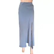 NWT TopShop Twist Front Soft Touch Maxi Skirt Charcoal Gray Size 6