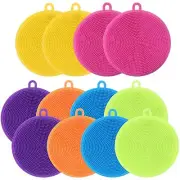 Estropajo de silicona para platos, paquete de 12