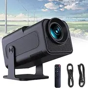 Mini 4K Projector, 1080P 2.4G+5G Wi-Fi6, 180°Rotatable Portable Projector, Short Throw Smart Projector, 4-Point Keystone Correction, Zoom from 100% to 85%, 150" Screen Theater Projector