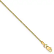 14k Gold 1.20mm Parisian Wheat Chain Anklet 10"