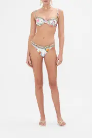 RUCHED UNDERWIRE BRA WITH REMOVABLE STRAPS PLUMES AND PARTERRES
