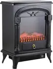 Comfort Zone CZFP4 Fireplace Heater - Black Realistic 3D Flame Effect