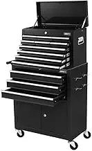 Giantz 13 Drawers Tool Chest Trolley Toolbox Storage Black