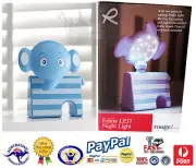 GENUINE AUS QLTY-Kids Elephant LED Night Light/Reading Lamp by Rouge Living